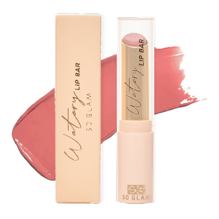 WATERY LIP BAR #01 Love Rosie,ลิปสติกเนื้อกลอสฉ่ำแบบแท่ง, So Glam Watery Lip Bar,So Glam,ไฮยาลิปบาร์soglam